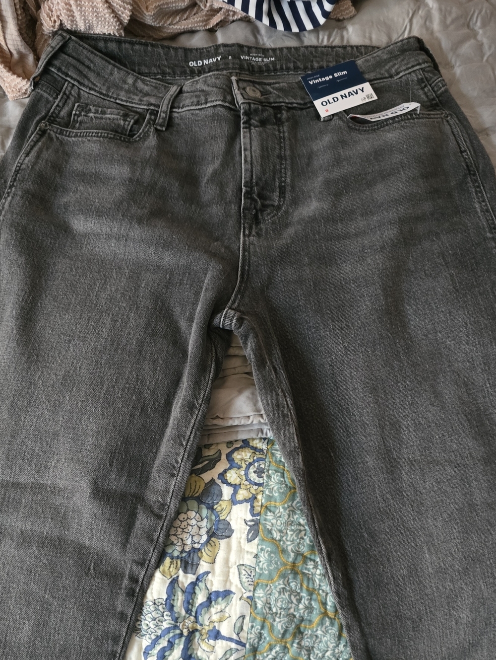 Old Navy Ladies Vintage Slim Gray Denim Jeans Nwt